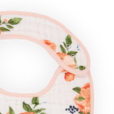 Cotton Muslin Classic Bib 3 Pack - Watercolor Roses