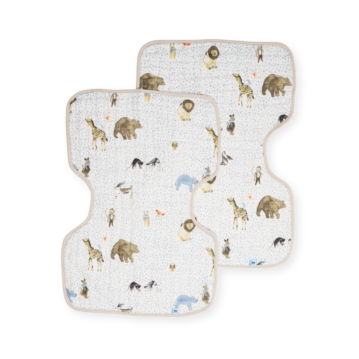 Cotton Muslin Burp Cloth 2 Pack - Party Animals