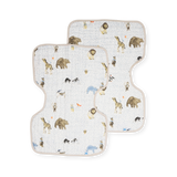 Cotton Muslin Burp Cloth 2 Pack - Party Animals