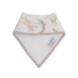 Cotton Muslin + Fleece Bandana Bib 4 Pack - Adobe Checker