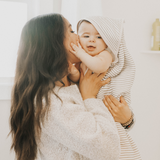 Infant Hooded Towel - Grey Stripe