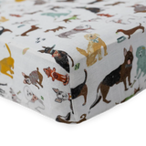 Cotton Muslin Crib Sheet - Woof