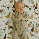 Cotton Muslin Crib Sheet - Woof