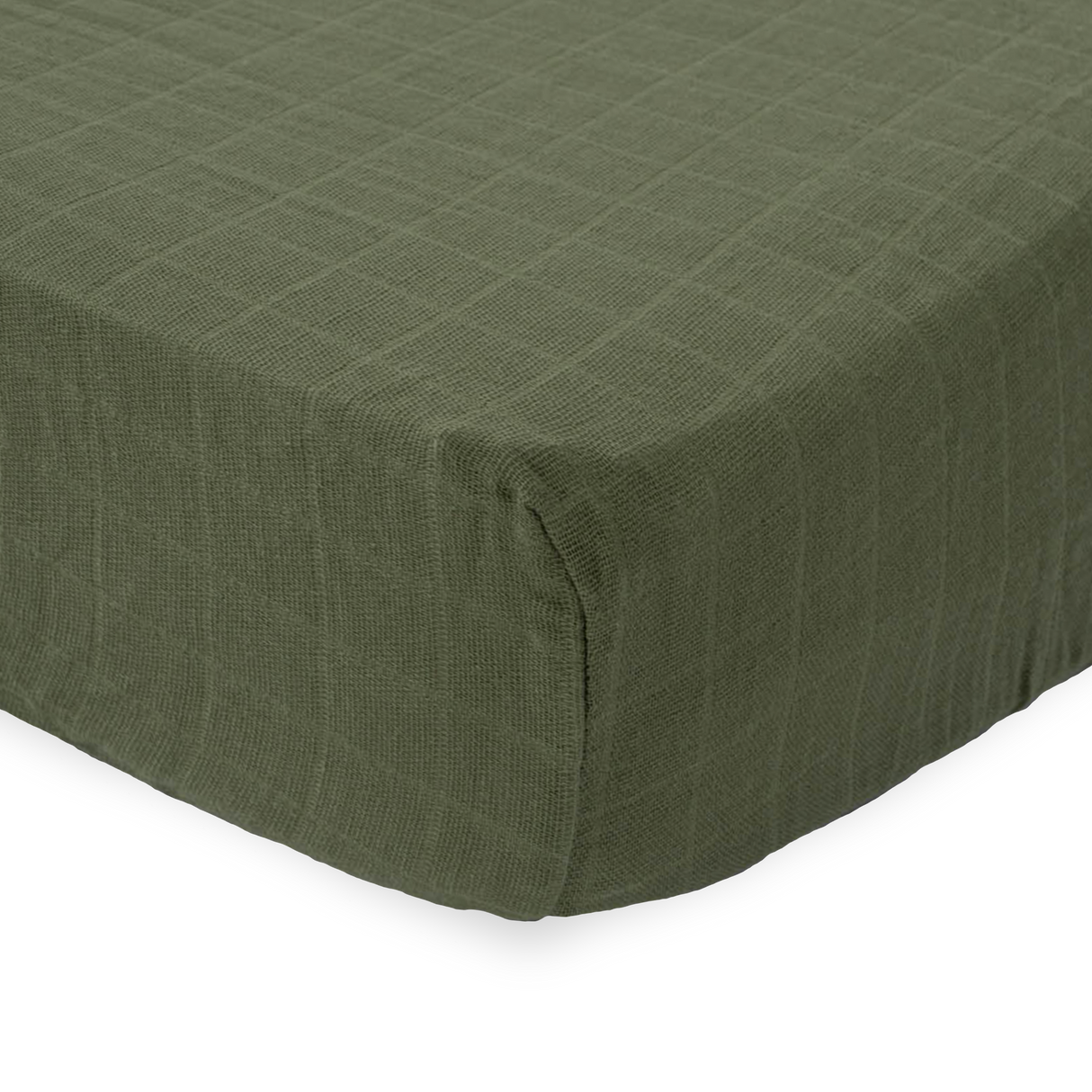 Cotton Muslin Crib Sheet - Fern