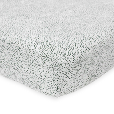 Cotton Muslin Crib Sheet - Green Seed