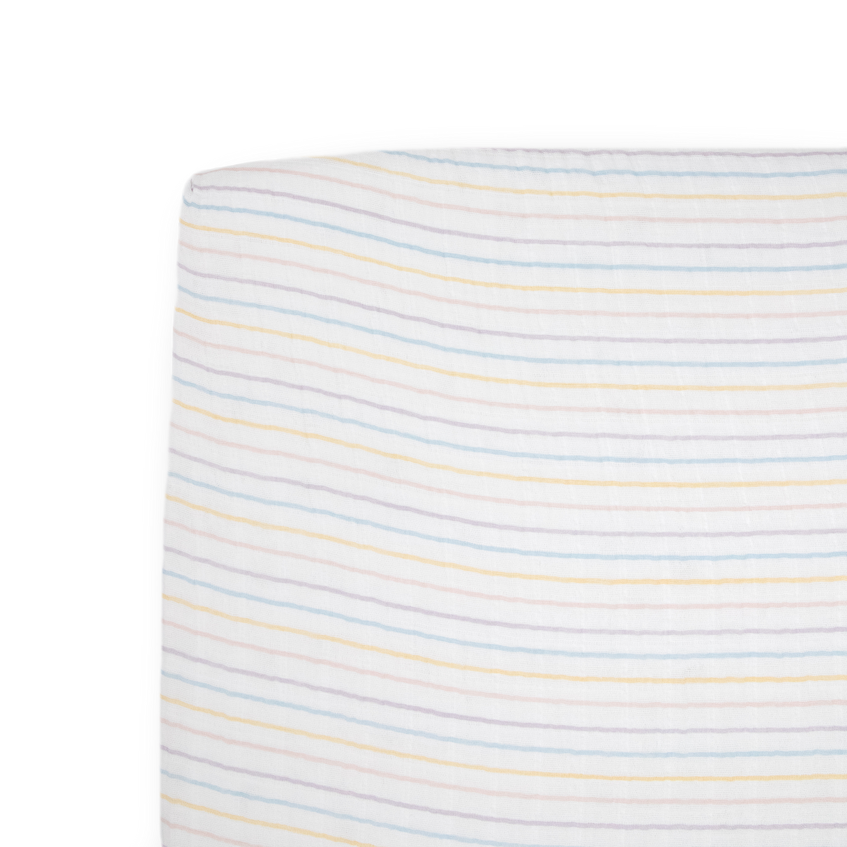 Cotton Muslin Crib Sheet - Unicorn Stripe