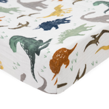 Cotton Muslin Changing Pad Cover - Dino Friends