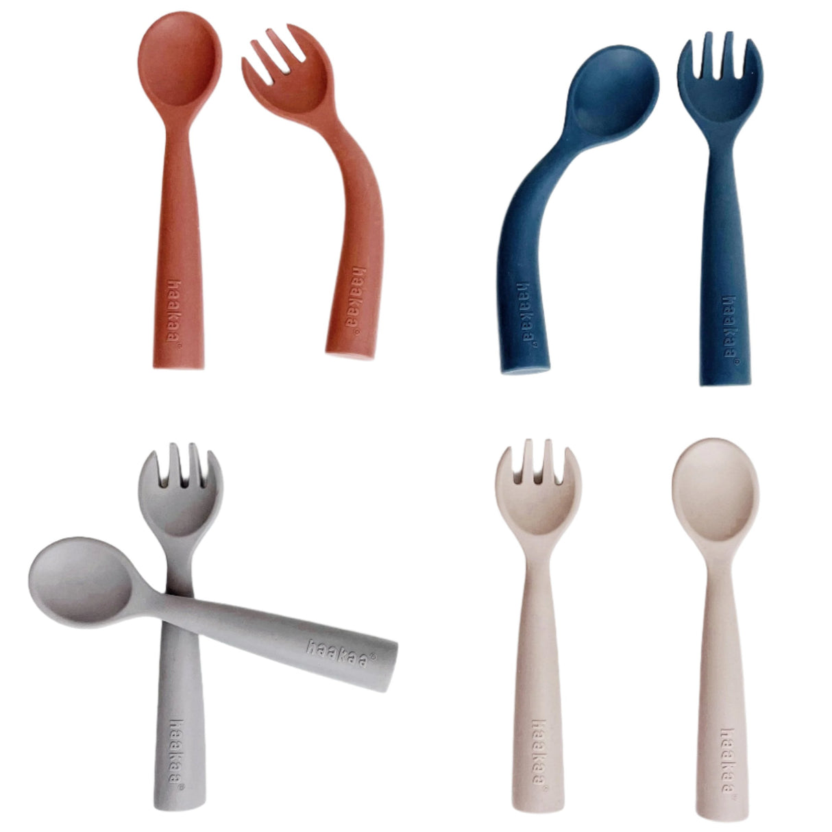 Haakaa Bendy Silicone Cutlery Set