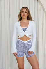 Astoria LIVE LUXE Wrap Sleeved Crop - White