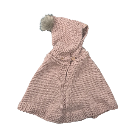 Poncho with Hood - Blush - HoneyBug 