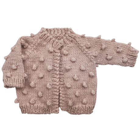 Popcorn Cardigan - Blush - HoneyBug 