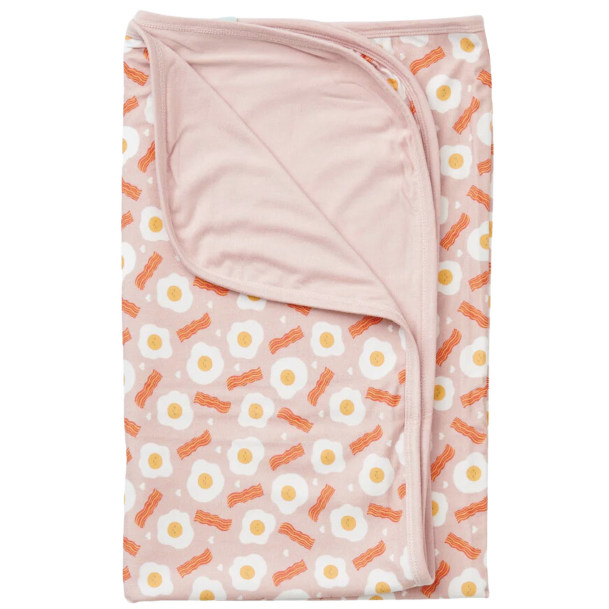 Stretchy Oversized Blanket - Bacon & Eggs Pink - HoneyBug 