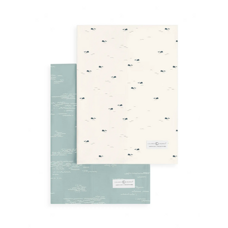 Burp Cloth (2-pack) - Wave + Whale - HoneyBug 