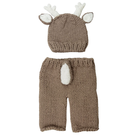 Hartley Deer Hat and Pant Newborn Set - HoneyBug 