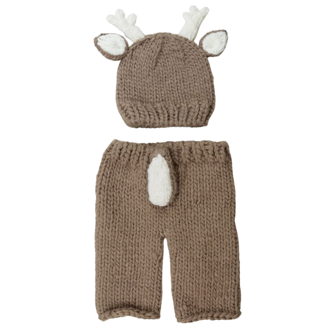 Hartley Deer Hat and Pant Newborn Set - HoneyBug 