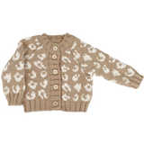 Cheetah Cardigan - Latte/Cream - HoneyBug 