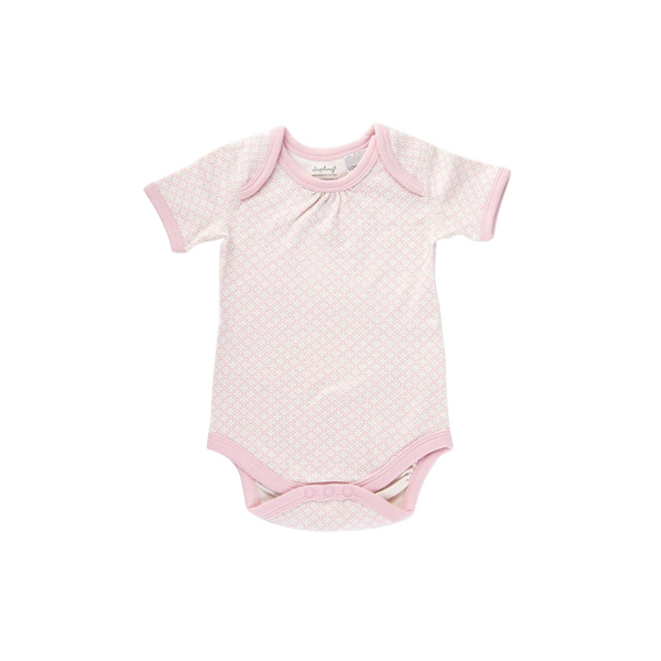 Dusty Pink Short Sleeve Bodysuit - HoneyBug 