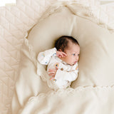 Organic Cotton Scalloped Baby Blanket - Vanilla