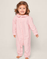 Baby's Flannel Madeline Romper in Pink