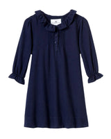 Girl's Flannel Victoria Nightgown in Navy