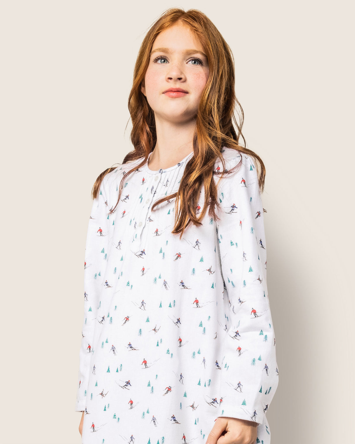 Girl's Flannel Beatrice Nightgown in Après Ski