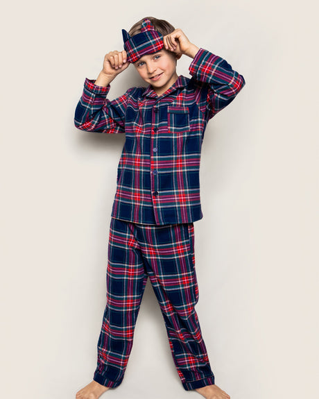 Kid's Brushed Cotton Pajama Set in Windsor Tartan