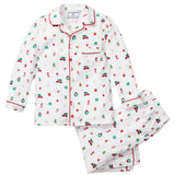 Kid's Twill Pajama Set in Winter Nostalgia