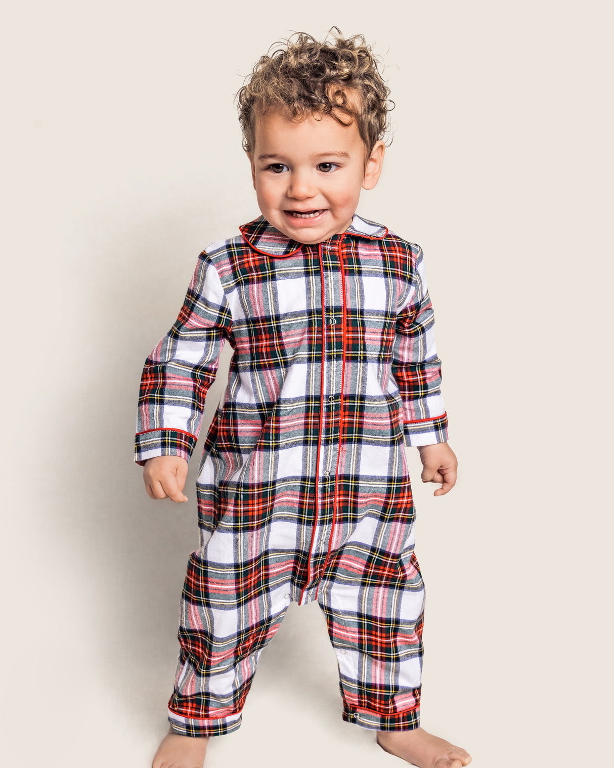 Baby's Brushed Cotton Cambridge Romper - Balmoral Tartan