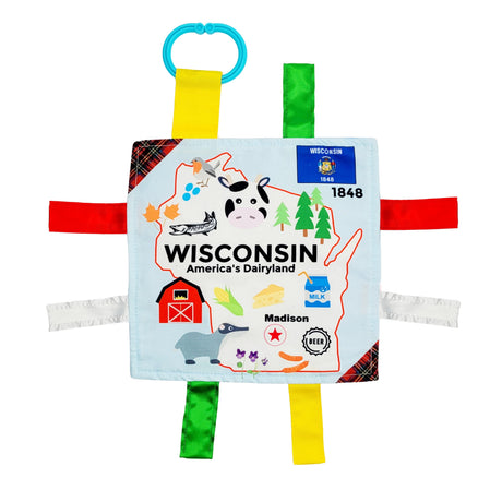 Wisconsin State Tag Toy Square - HoneyBug 