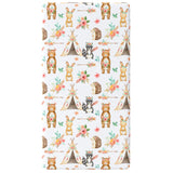 Fitted Crib Sheet - Woodland Tribe