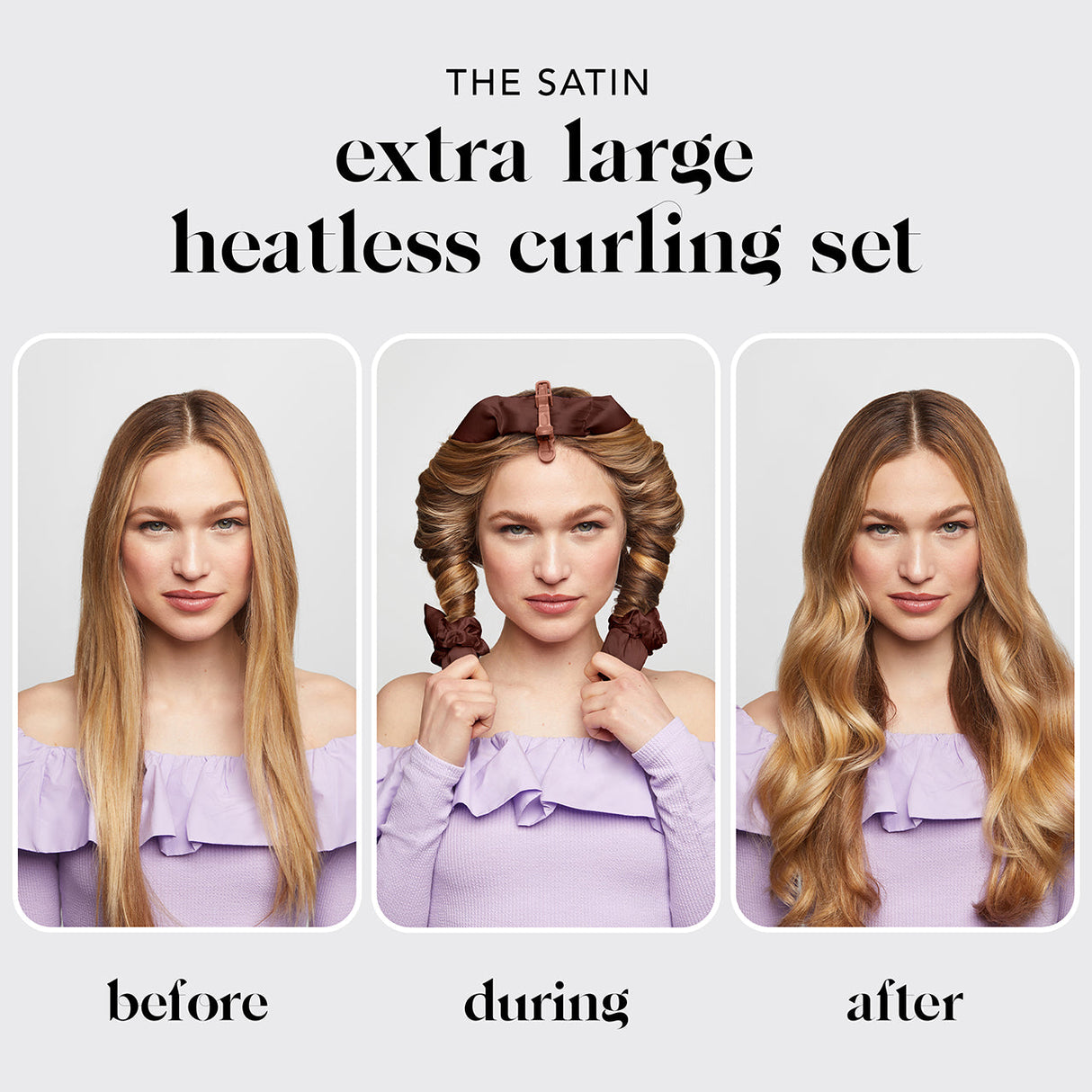 XL Heatless Hair Curler - Chocolate - HoneyBug 