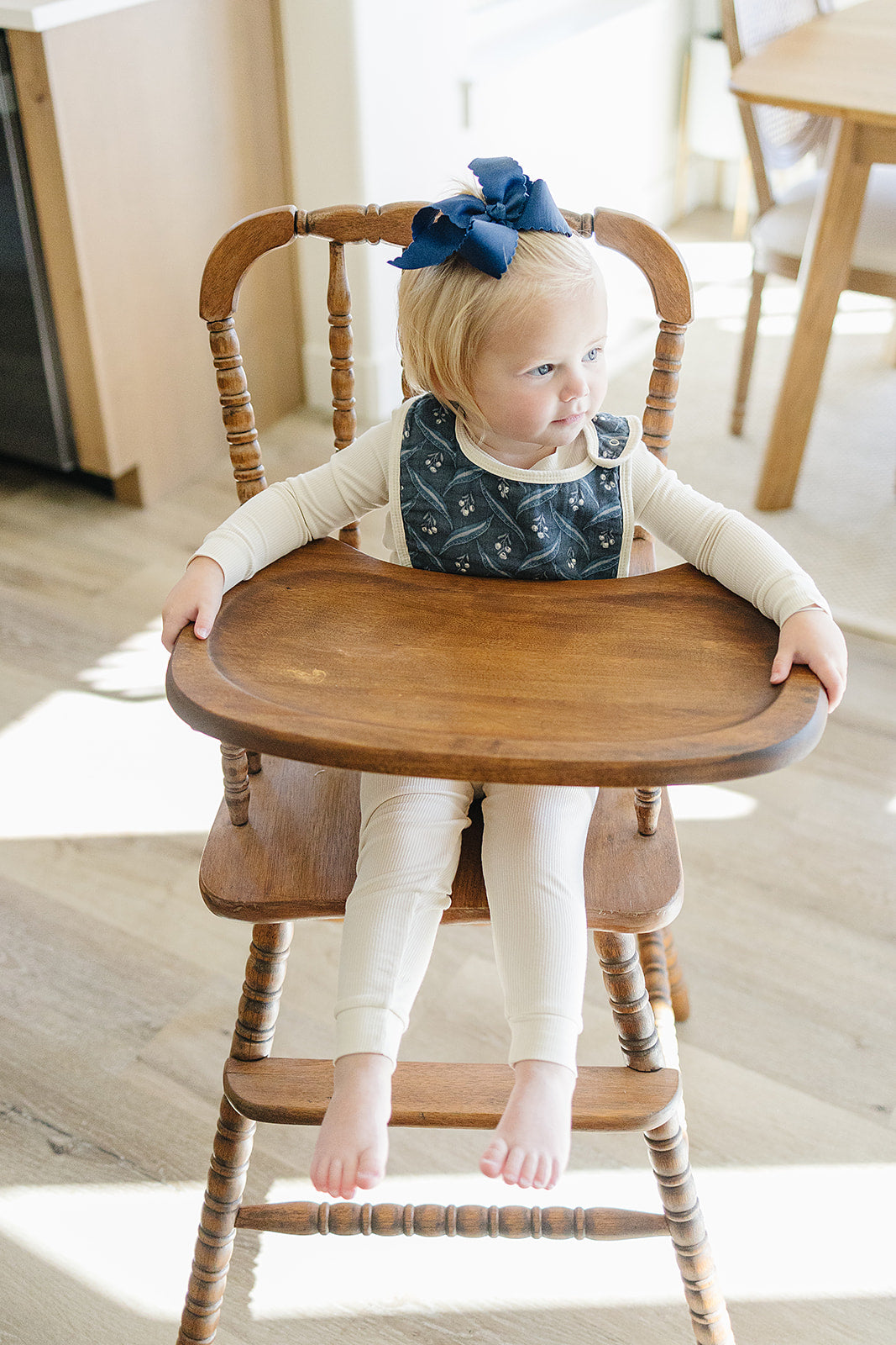 Navy Berry Classic Muslin Bib