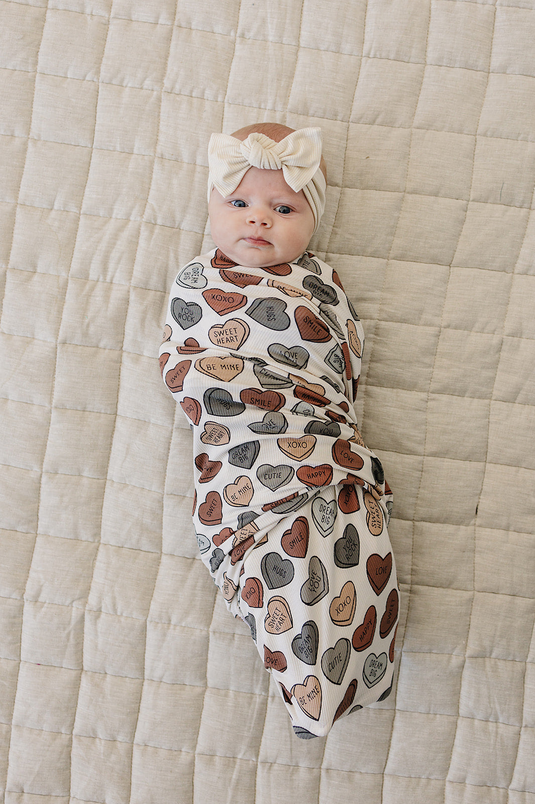 Conversation Hearts Bamboo Stretch Swaddle