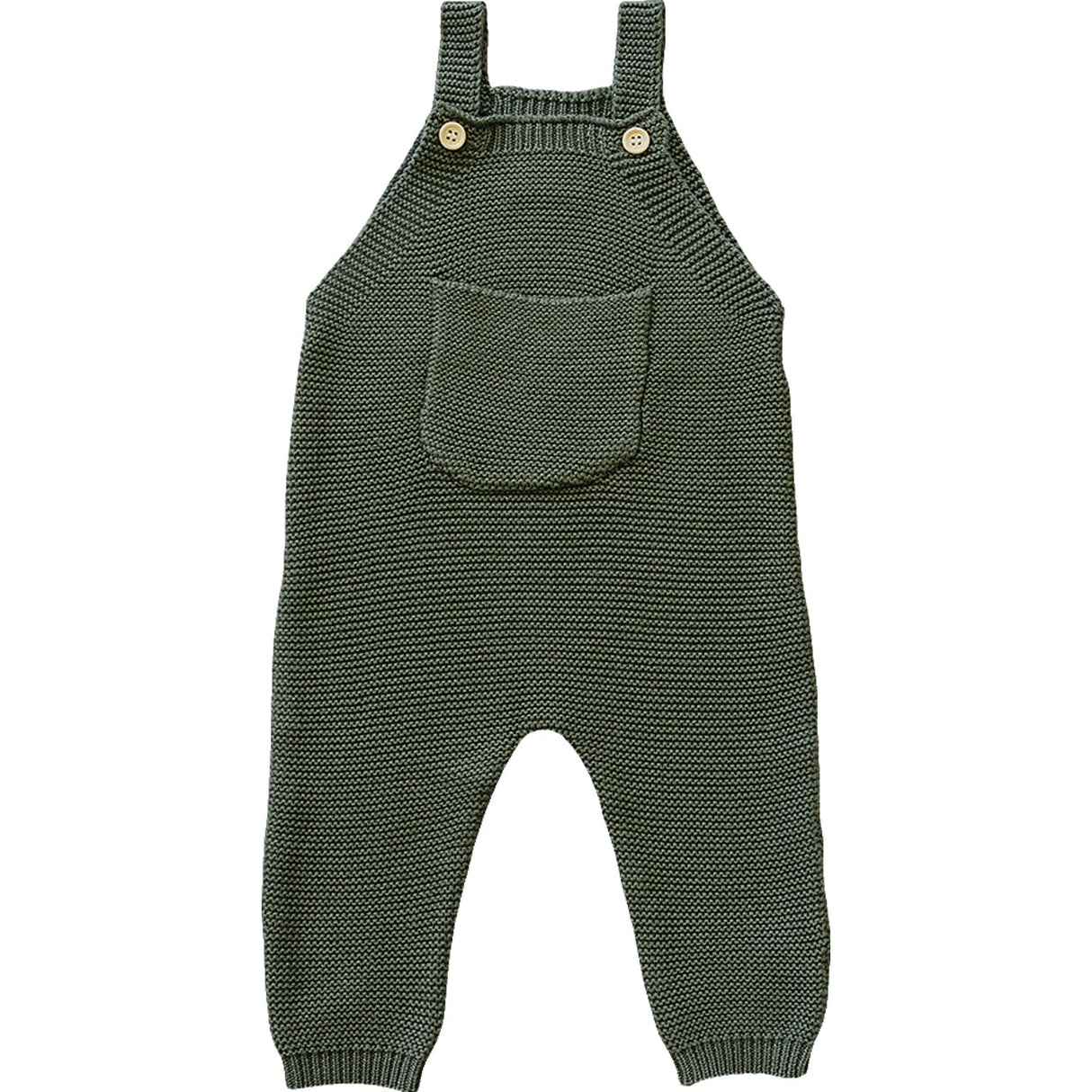 Olive Knit Overalls