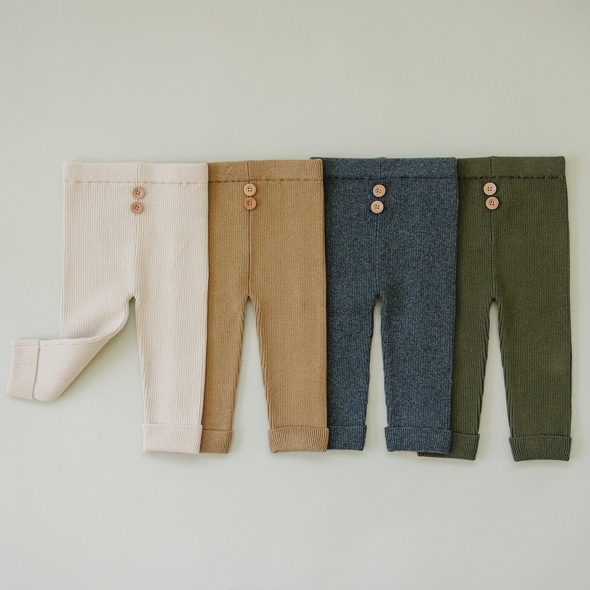 Olive Knit Leggings