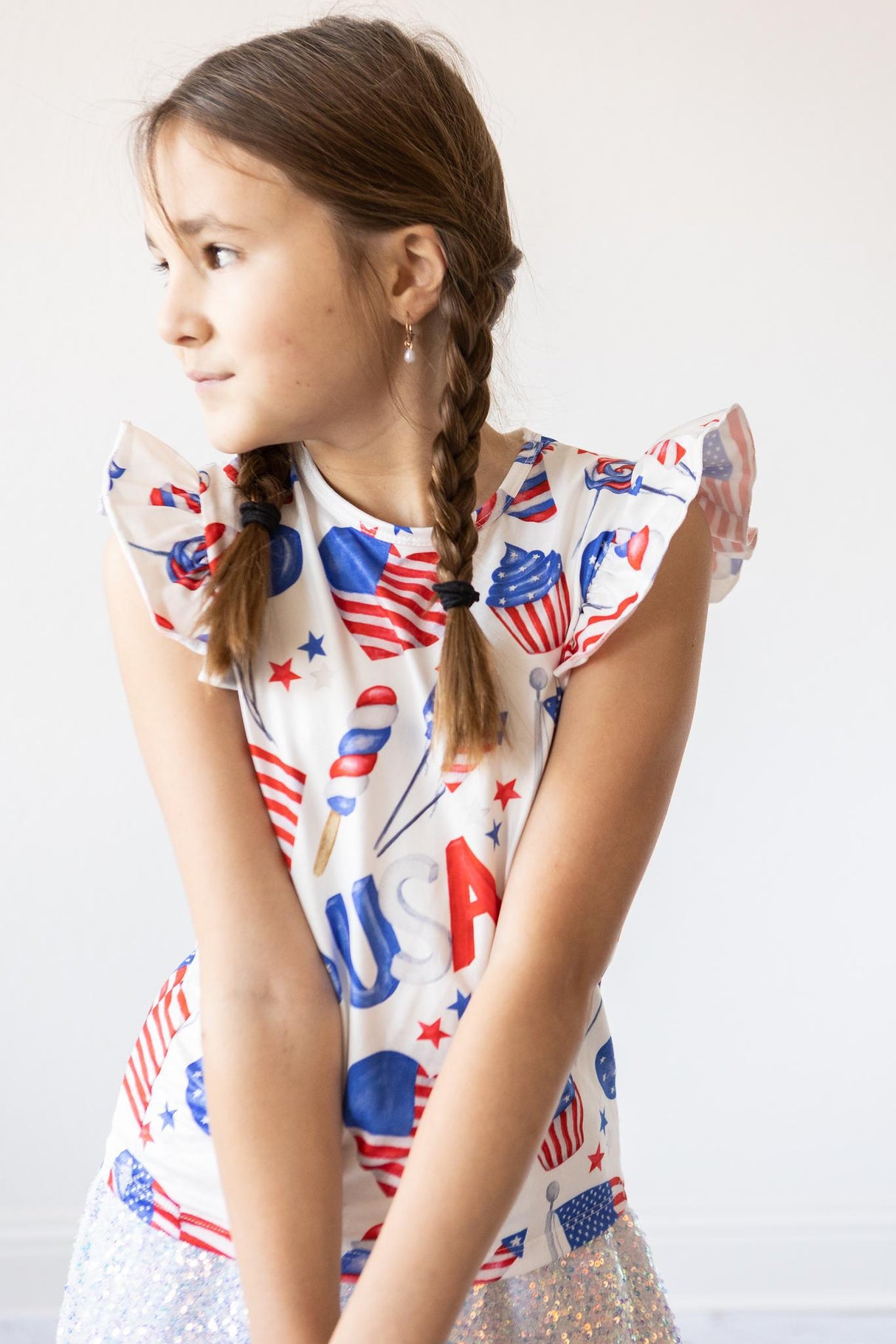 Party in the USA S/S Ruffle Tee