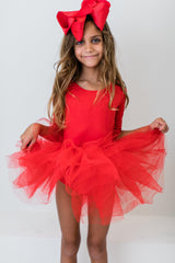 Red 3/4 Tutu Leotard