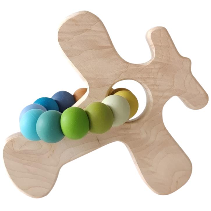 Airplane Wood Grasping Toy - HoneyBug 