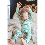 Aquamarine Narwhals Coverall (0-24m) - HoneyBug 