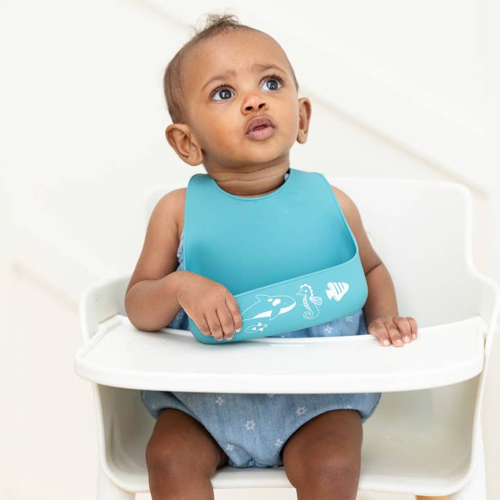 Ocean Friends Little Bites Bib - HoneyBug 