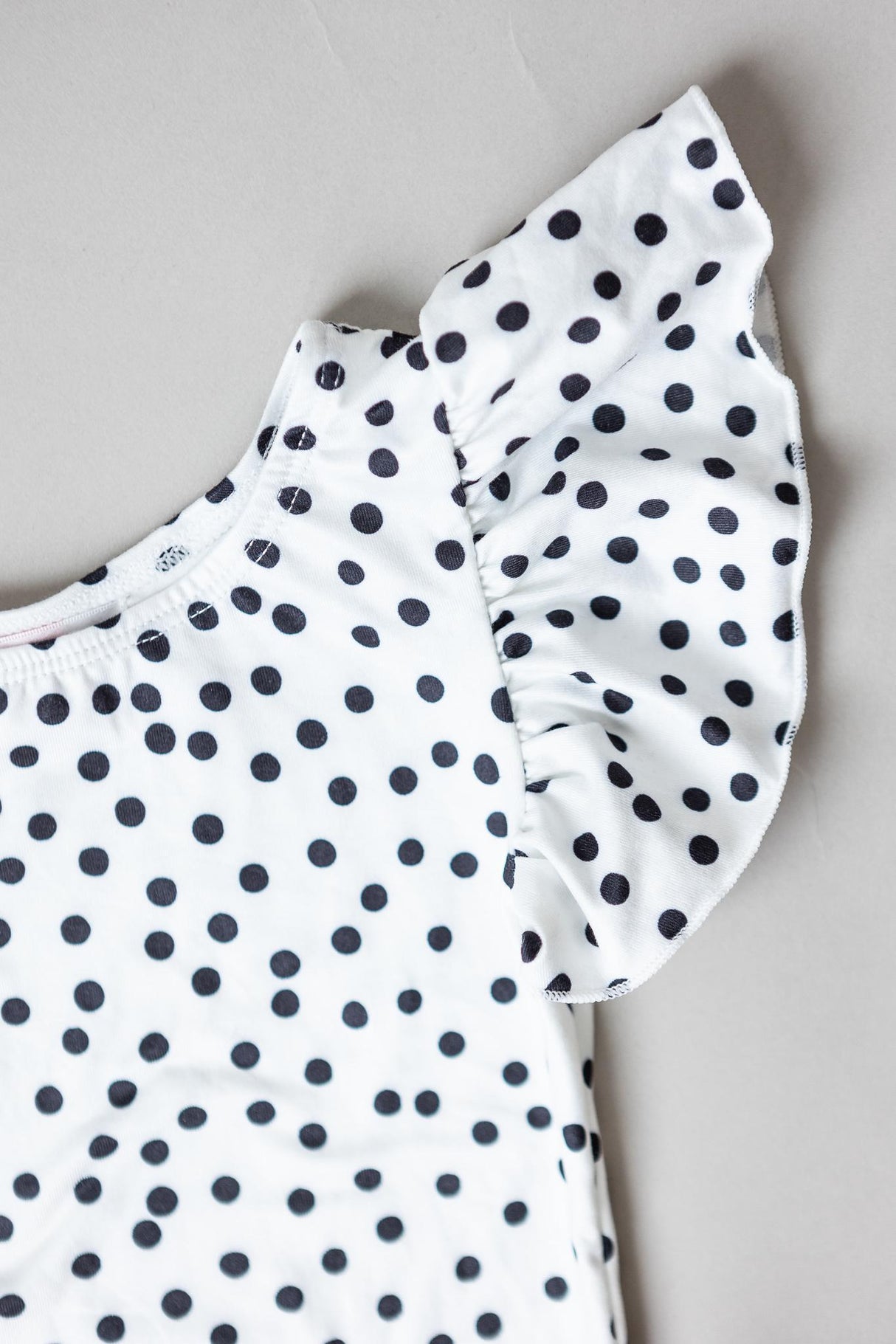 Scattered Dot S/S Flutter Sleeve Leotard