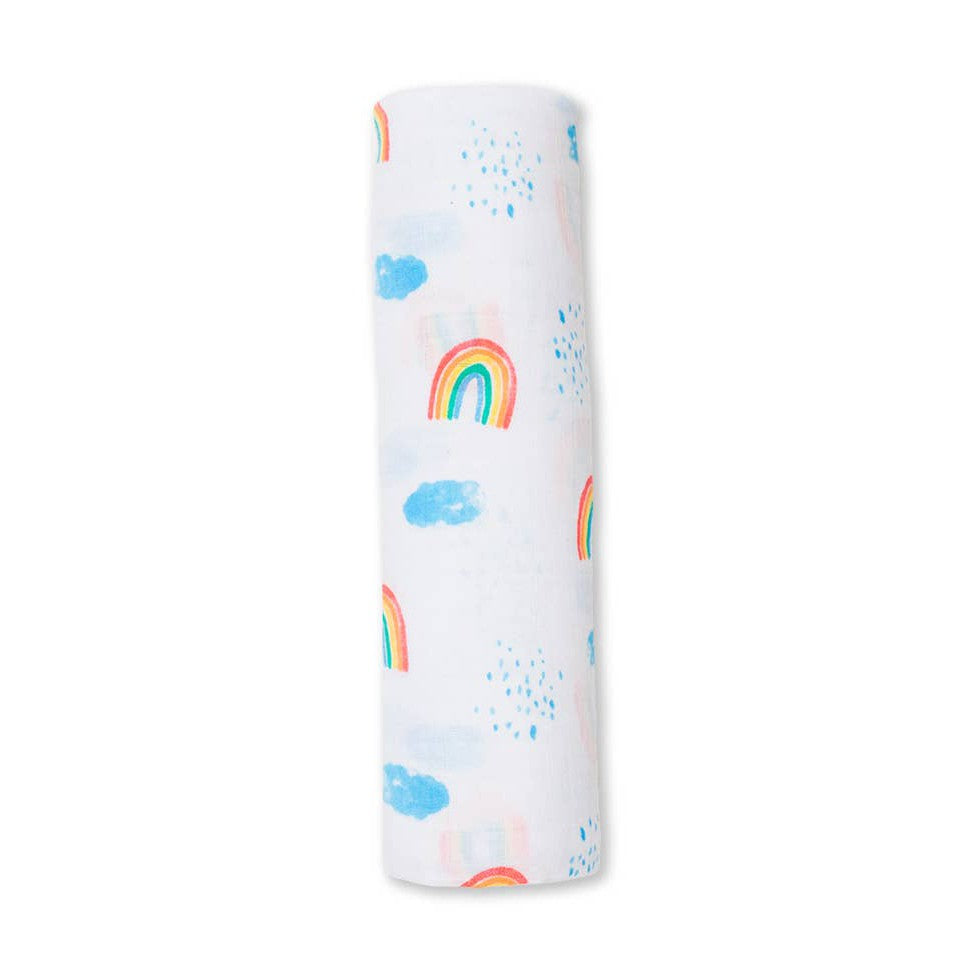 Classic Muslin Swaddle - Rainbow Sky - HoneyBug 