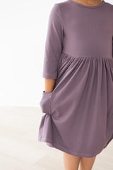 Vintage Violet 3/4 Pocket Twirl Dress