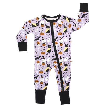 Spooky Cute Purple Halloween Bamboo PJs - HoneyBug 