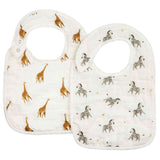 Giraffe & Zebra Bib Set