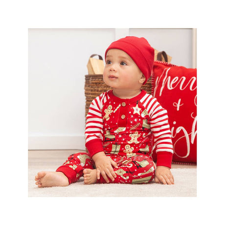 Christmas Joy Henley Romper - HoneyBug 