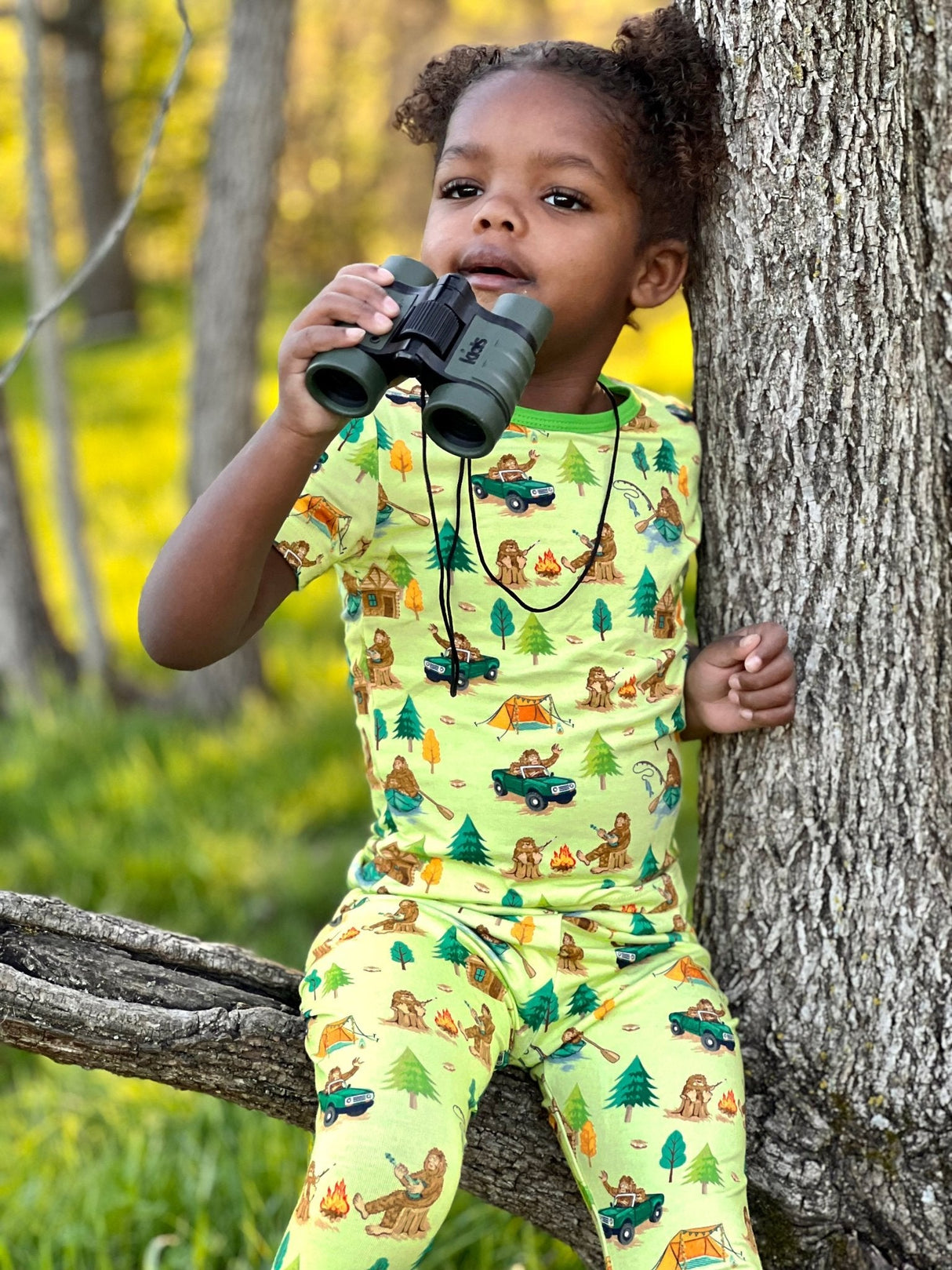 Bigfoot Camping Expedition Short Sleeve Pajama Set (18M-12Y)