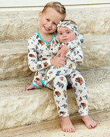 Birthday Party Animals Take the Cake Long Sleeve Pajama Set (12M-12Y)