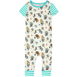 Birthday Party Animals Take the Cake Romper with Side Zipper (0-3T)