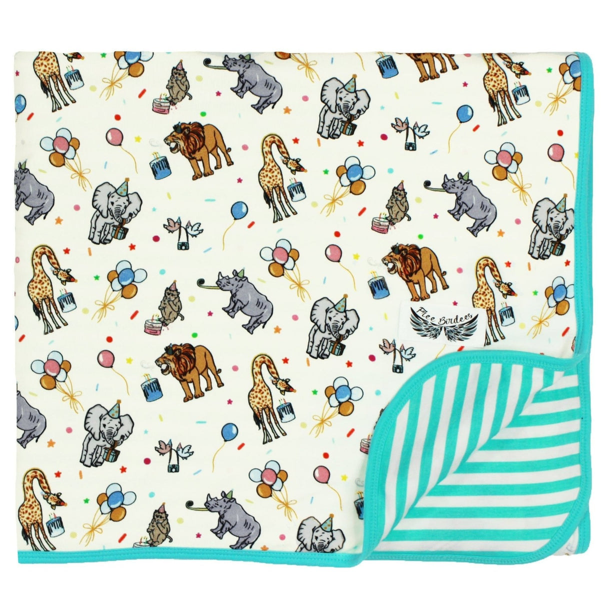 Birthday Party Animals Take the Cake Toddler Blanket